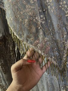 10m Skirt Grey Lehenga
