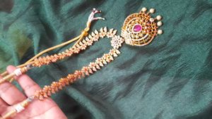 Pure AD Stone Necklace Pink Green White Ston