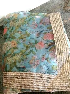 Floral Organza Dupatta
