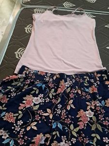 Pure Cotton  Strachable  Top  N Short  Imported Fa