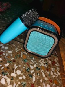 Blue Karaoke Microphone & Speaker Set