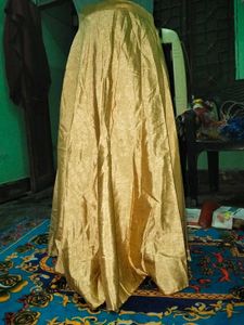 Girls Beautiful Long Golden And Red Skirts.