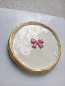Pink Bow Trinket Dish