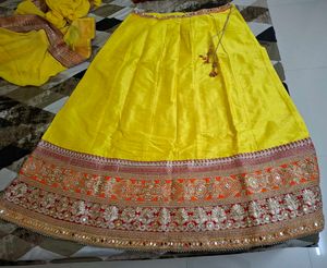 Bespoke Bridal Raw Silk Lehenga Bust 40 inch