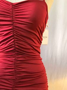 Red Bodycon Midi Dress
