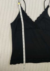 Black Lace Trim Cami