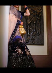 Beautiful Heavy Navy Blue Lehenga💙