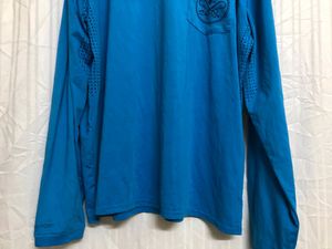 Blue High Neck T Shirt