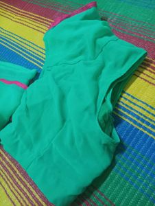 Green Embroidered Saree
