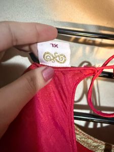 Pink Embroidered Indian Dress two tone
