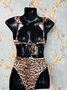 Y2k Leopard Print Bikini Set