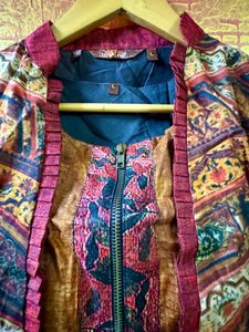 Women Three Pice Dress Crop Top Jacket With Pa