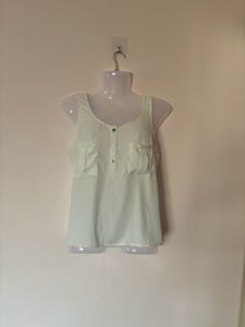 White Sleeveless Transparent Top