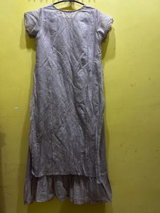 Avaasa Foil Print A-line Kurta Size L