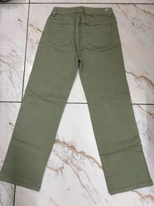 Olive Green Straight Leg Pants