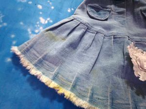 Denim Flower Skirt