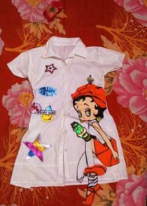 Pretty Shirt Type Dress For Women