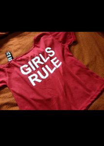 Girls Rule Red Graphic Tee