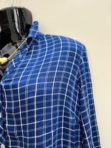Zara Navy blue Cotton Silk Dress