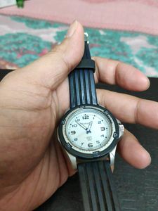 SF Quartz Analog White Dial Watch for Men-NS7930PP