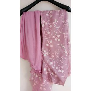 Lilac Full Embroidery Dress