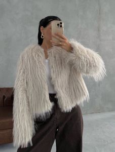 Luxury Grey Fur Coat