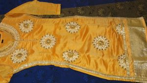 Kurti,Yellow-ornage Colour ...