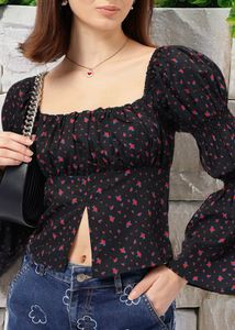 Floral Puff Sleeve Top