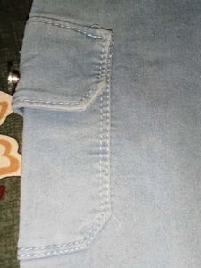 Light Wash Utility Jeans