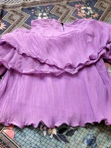 Lavender Pleated Top