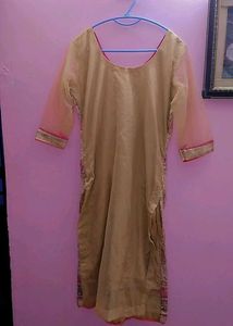 Elegant Golden heavy kurti✨️