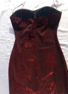 Brand New(Savana Dual Shade)Red Shimmer Mini Dress