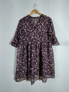 Mauve Floral Printed Tops (Women&#39;s)