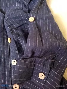 Korean style Navy Stripe Blouse