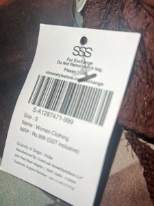 Brown Textured Tube Top