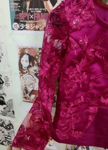 Elegant Pink Lace Blouse