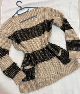 🎁Buy1 Get1 Free Striped Sweater with Pockets E