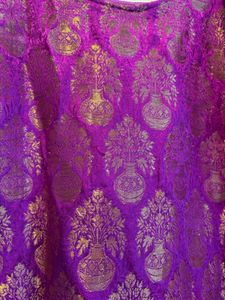 Purple &amp; Green banarasi Kurta Set