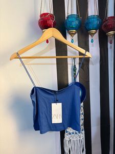 Zara String Cami Strappy Crop Top