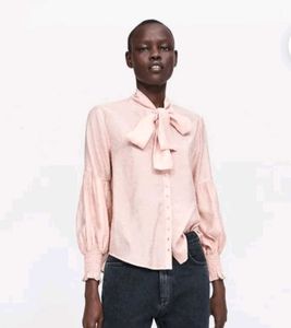 Zara Tie-Neck Blouse