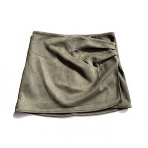 Olive Green Mini Skirt