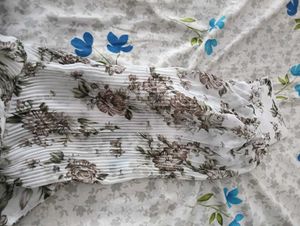 Floral Print Bishop Sleeve Blouse
