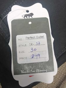 H-57 Size-30 Stylish Black Jeans