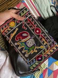 Embroidered  Design Sling Bag