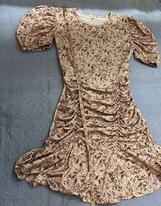Floral Ruched Mini Dress