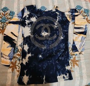 Tie Dye Embellished Top
