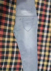 Gray Wash High Waisted Jeans