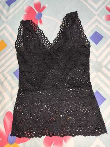 Black Lace Tank Top