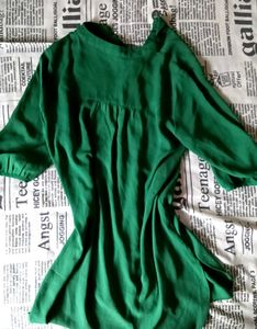 Green Button-Down Blouse