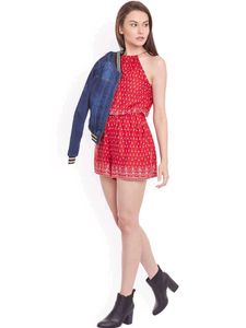 Red Halter Romper